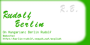 rudolf berlin business card
